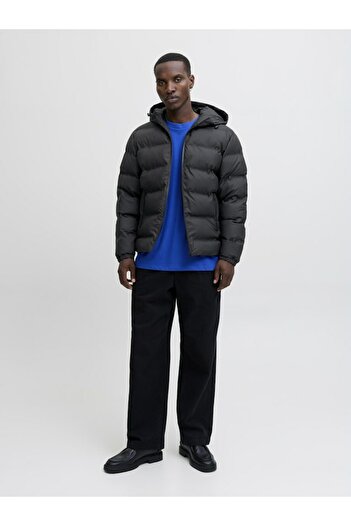 Jack & Jones Men's Black Jjelements Pu Puffer Sn Jacket 12279239-Black