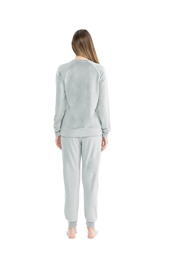 U.S. Polo Assn. 17092 Velvet Long Sleeve Pajama Set with Elasticated Cuffs