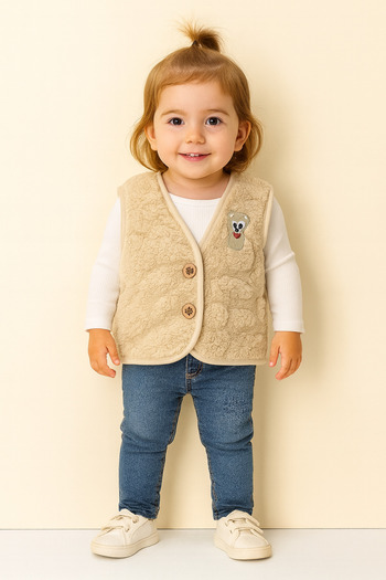 minitrends Welsoft Plush Fabric Soft Textured Girls Boys Baby Kids Vest