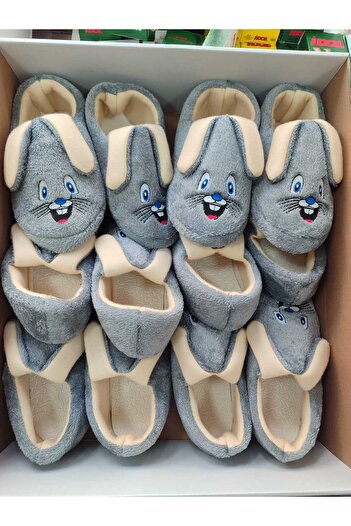 BB Children's Slippers Home Slippers Cotton Lined Rabbit Figure Home Nursery Shoes Cute Rabbit (Pair)