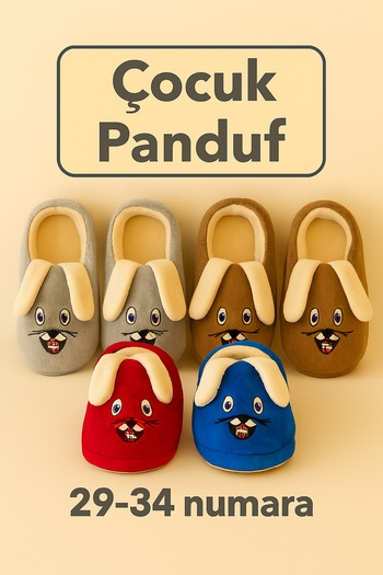 BB Children's Slippers Home Slippers Cotton Lined Rabbit Figure Home Nursery Shoes Cute Rabbit (Pair)