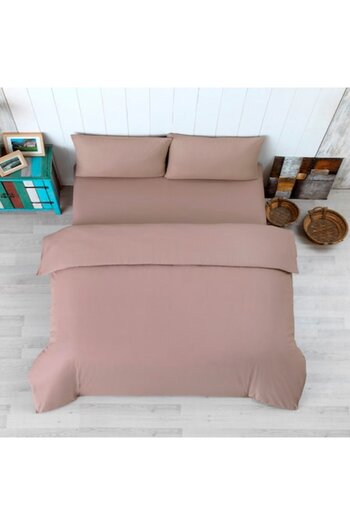 Mally Home Yuny Brown Double Bed Linen Set Mally Home, 100% Cotton Ranforce