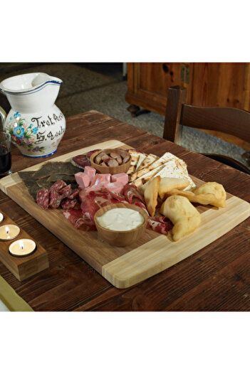 LEONE Bamboo cutting or serving board, Bicolor, 22x16x0.9 cm