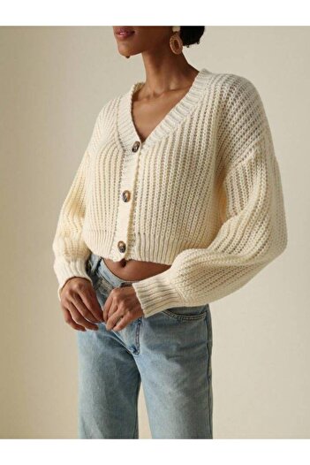 AHTAPOTMODA Women's Knitwear Buttoned Cardigan