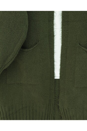 Modamorfo Double Pocket Slit Soft Cardigan - Khaki