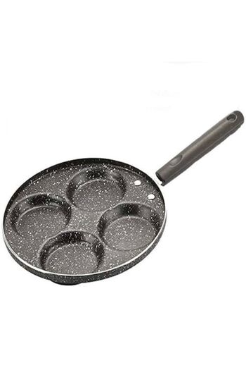 OEM Frying pan with 4 shapes for eggs, pancakes, non-stick, ceramic, 24 cm, black