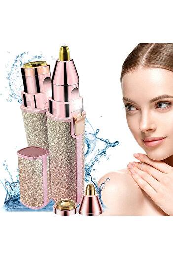 StartONTeam 2 in 1 Facial Epilator, Eyebrow Trimmer, Hair Removal Device for Women, Painless, for Face and Body