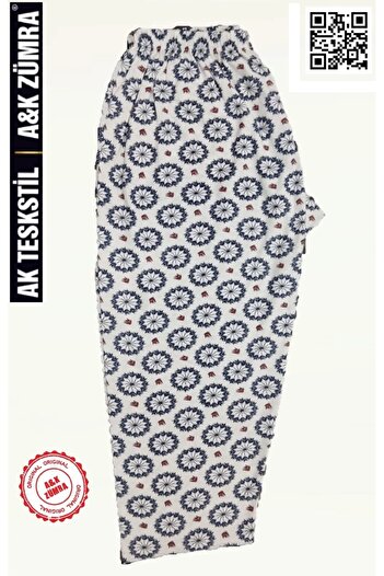 A&K ZÜMRA Mother Model Winter Patterned Pajama Bottoms Plus Size