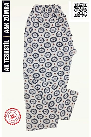 A&K ZÜMRA Mother Model Winter Patterned Pajama Bottoms Plus Size