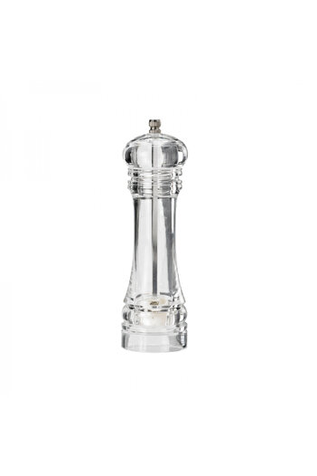 LEONE Transparent salt or pepper mill, 20 cm