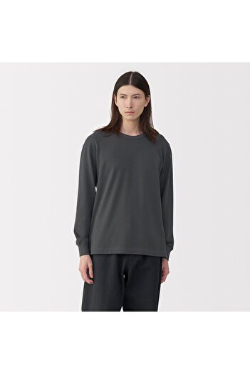 Muji Knitted By Traditional Method Crew Neck Long Sleeve T-Shirts