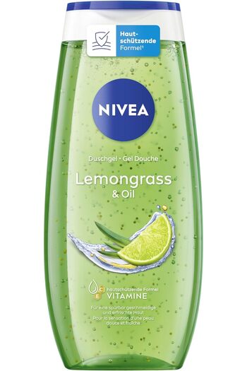 NIVEA Lemongrass & Oil Shower Gel, pH-neutral with Refreshing Lemongrass Scent and Nourishing Oil Be