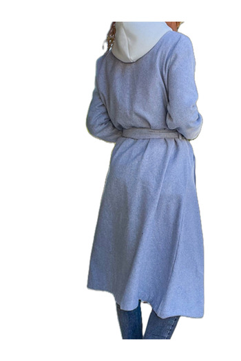 Pasaklı Giyim Women's Cashmere Long Shawl Collar Overcoat – with Pockets, Belted, Unlined 3310451
