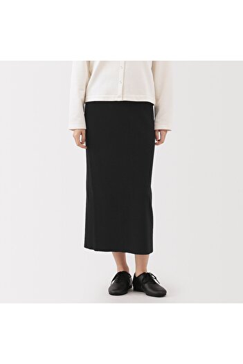 Muji Washable Milano Ribbed Skirt
