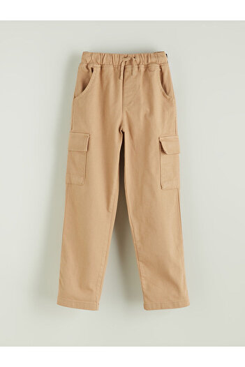 LC Waikiki Girls' Cargo Pants with Elastic Waist