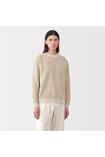 Muji Washi Blended Knit Long Sleeve Pull Over