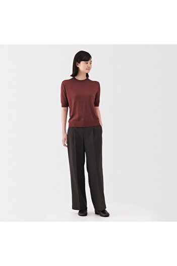 Muji Washable High-gauge Half Sleeve Sweater