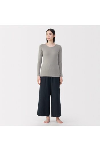 Muji Warm Cotton Long Sleeve T-Shirt