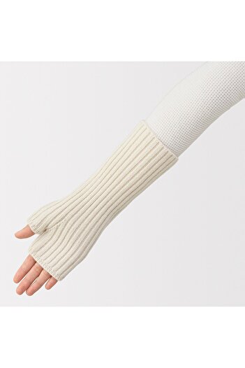 Muji Merino Wool Ribbed Arm Warmers