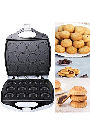Nova 1400W 12-Piece Cookie Maker - Effortless Baking Bliss with Non-Stick Plates and Adjustable Temp