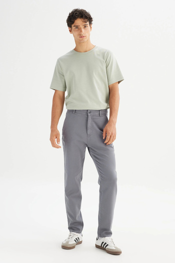 Lee Cotton Regular Fit Normal Waist Straight Leg Trousers Men Pants Lm0400001 035