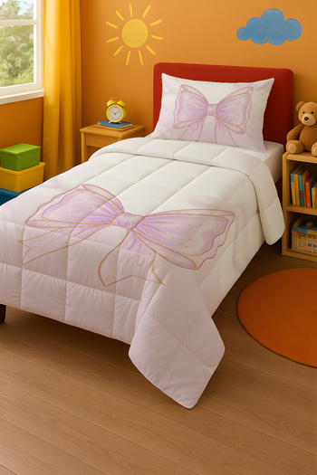 Viadela Pink Bow Design Children's Quilt