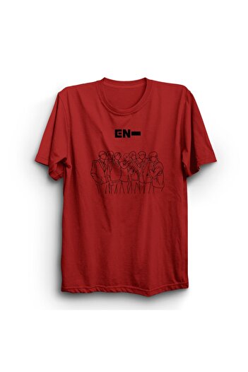 The Fame En-, Enhypen, K-Pop, Members Silhouettes Printed Unisex, 100% Cotton T-Shirt