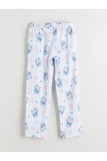 LC Waikiki Bisiklet Yaka Stitch Baskılı Kız Çocuk Pijama Takımı