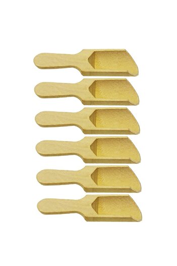Buççin 6 Pieces Mini Shovel Spice Spoon Scale Spoon Set for 1 Person Steel Multicolor 1 Year