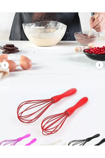 Buççin 2-Pack Silicone Egg Pudding Sauce Cream Cheese Whisk Beater Silicone 2 Tr Dishwasher Safe