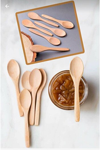 Buççin Wooden 6-Piece Luxury Spice Spoon 12 cm Knife Set for 1 Person Steel Brown 1 Year