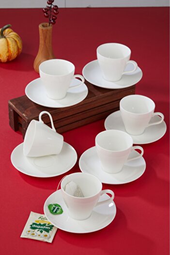 Cooker 6-Piece 220 ml Porcelain Cup Set |   Stylish Boxed Gift Coffee Cup