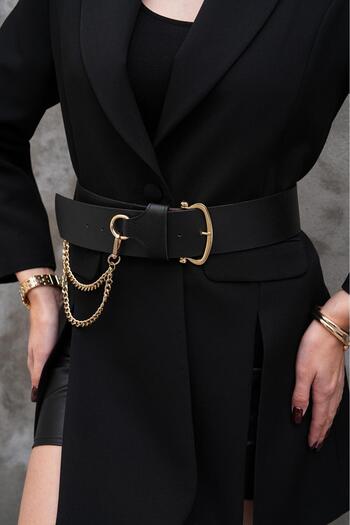MODAM HİFA Chain Detailed Women's Belt Dress Belt Waist Belt Trouser Belt