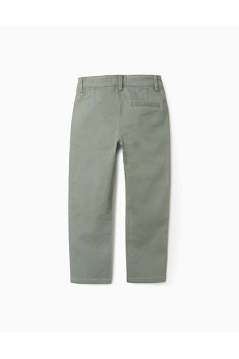 Ziddy Twill Chino Trousers for Boys 'Slim Fit', Green