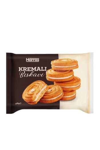 Harras Creamy Biscuit Plain Sandwich Biscuit 4 Pcs X 375 Gr