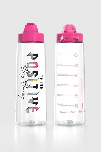Renga Lidya Positive Pattern 730 ml Tritan Water Bottle 912035 Fuchsia