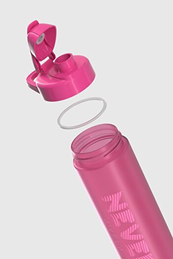 Renga Lidya Yazı Desenli 630 ml Mat Tritan Matara 912118 Fuşya