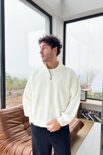 Flaw Wear Half Collar Zippered Basic