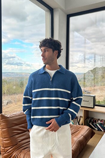 Flaw Wear Half Zip Triko Kazak