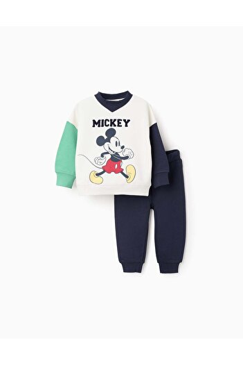 Ziddy Cotton Tracksuit for Baby Boys 'Mickey', Blue/White/Green