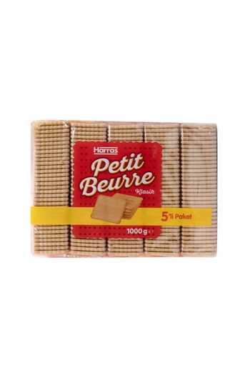 Harras Classic Petit Beurre Biscuits 5 Pack 1000g X 4 Pcs - 4 kg Total