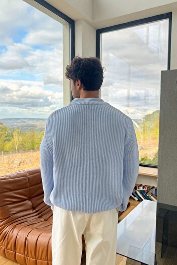 Flaw Wear Half Zip Knit Sweater