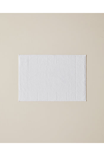 English Home Chequer Cotton Foot Towel 50X70 cm White