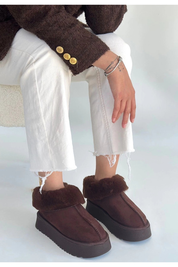 meSga butik Edali Brown Suede Boots