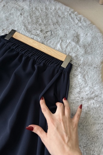Poliyance Roys Navy Blue Long Skirt