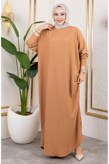 sefamerve Batwing Sleeve Wrap Dress 2000-05 Light Brown