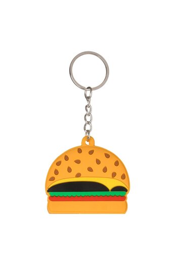 OEM Burger Pattern Keyring with Key Case 10cm