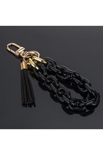OEM Keychain with Black Chain & Tassel with Gold-Colored Clips 13cm