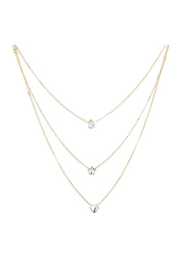 OEM Summer Necklaces Gold Chain with Heart Drop Star Strass for Women - 3pcs