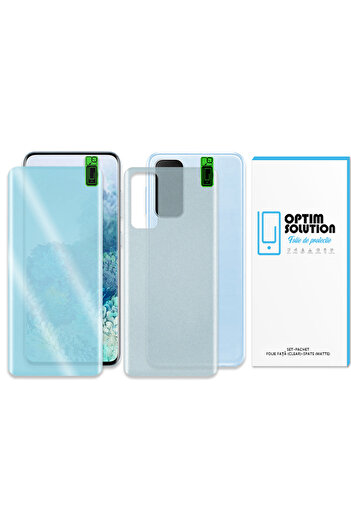 Optim Solution Set Glossy Front + Matte Back Film for Vivo Y36, Silicone Hydrogel, Clear